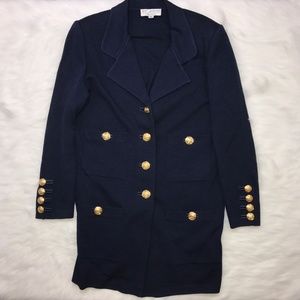 st john collection navy cardigan coat